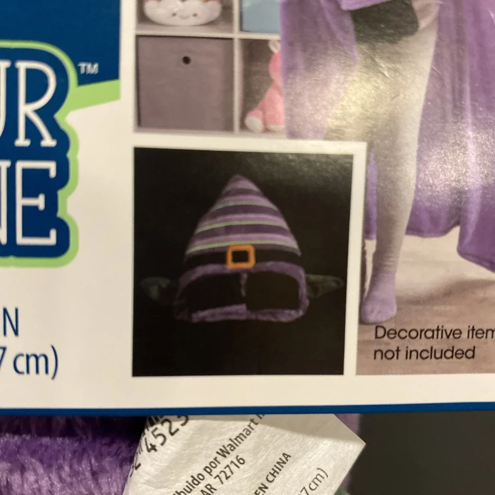 Your Zone Kids Purple Witch Glow in the Dark Hooded Throw, 40